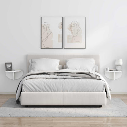 vidaXL Wall Shelf Wall-mounted 2 pcs High Gloss White 38 x 19 x 19 cm