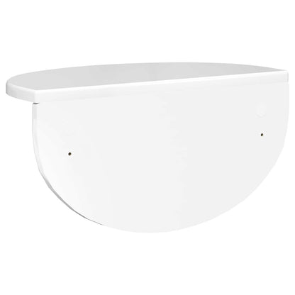 vidaXL Wall Shelf Wall-mounted 2 pcs High Gloss White 38 x 19 x 19 cm