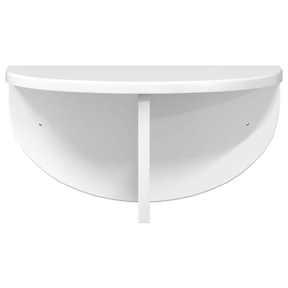 vidaXL Wall Shelf Wall-mounted 2 pcs High Gloss White 38 x 19 x 19 cm