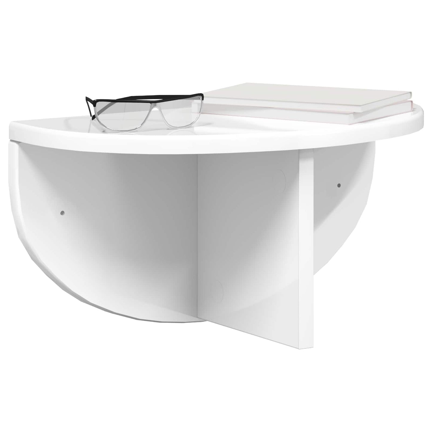 vidaXL Wall Shelf Wall-mounted 2 pcs High Gloss White 38 x 19 x 19 cm