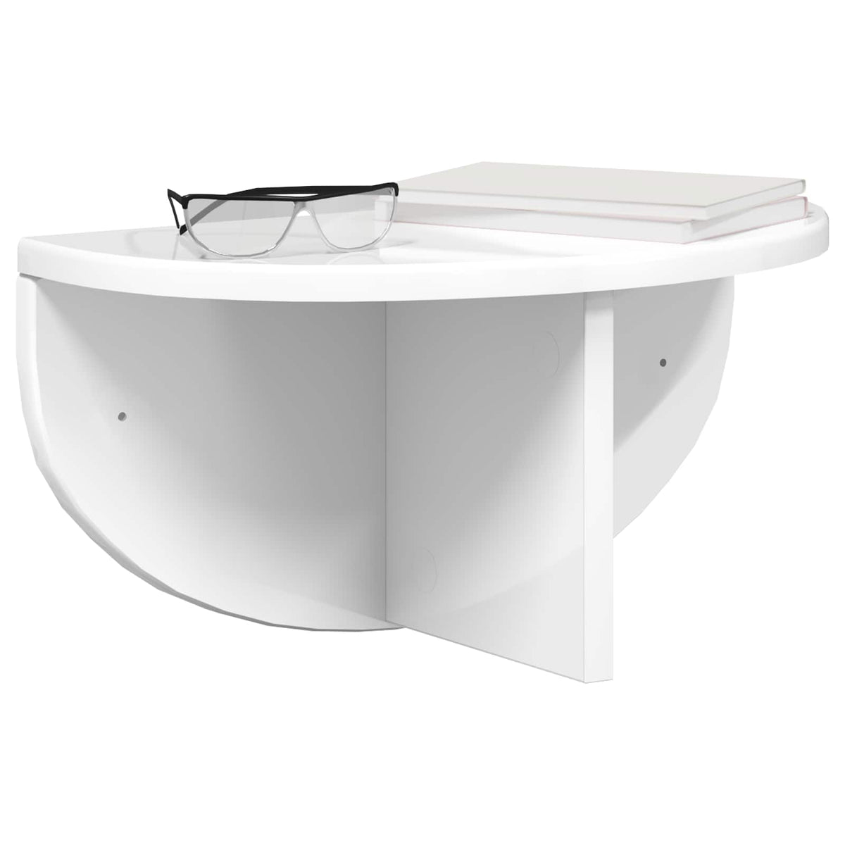vidaXL Wall Shelf 2 pcs High Gloss White 38 x 19 x 19 cm