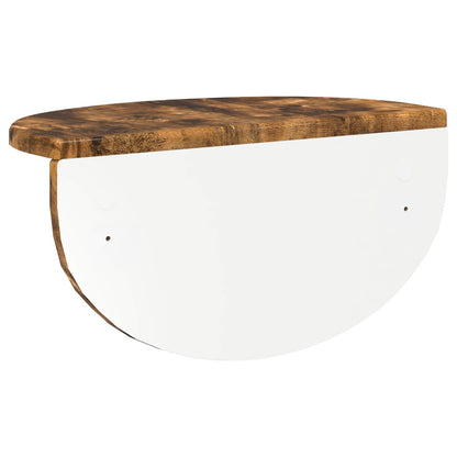 vidaXL Wall Shelf Smoked Oak 38 x 19 x 19 cm Engineered Wood