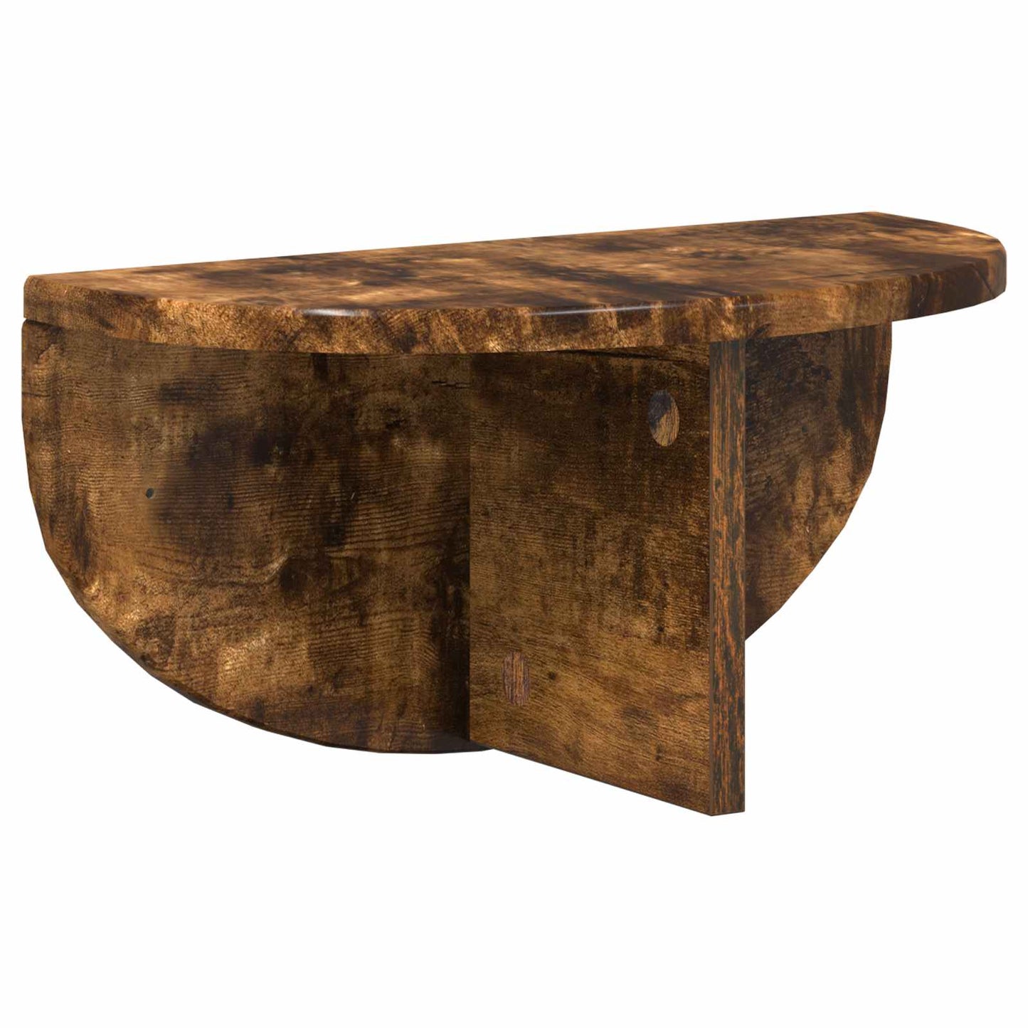 vidaXL Wall Shelf 2 pcs Smoked Oak 38 x 19 x 19 cm Engineered Wood