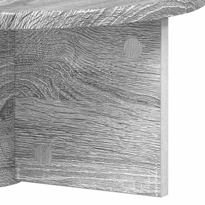 vidaXL Wall Shelf 2 pcs Grey Sonoma 38 x 19 x 19 cm Engineered Wood