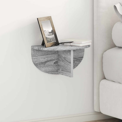 vidaXL Wall Shelf 2 pcs Grey Sonoma 38 x 19 x 19 cm Engineered Wood