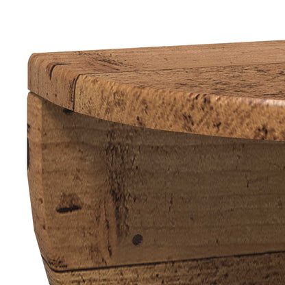 vidaXL Wall Shelf 2 pcs Old Wood 38 x 19 x 19 cm Engineered Wood