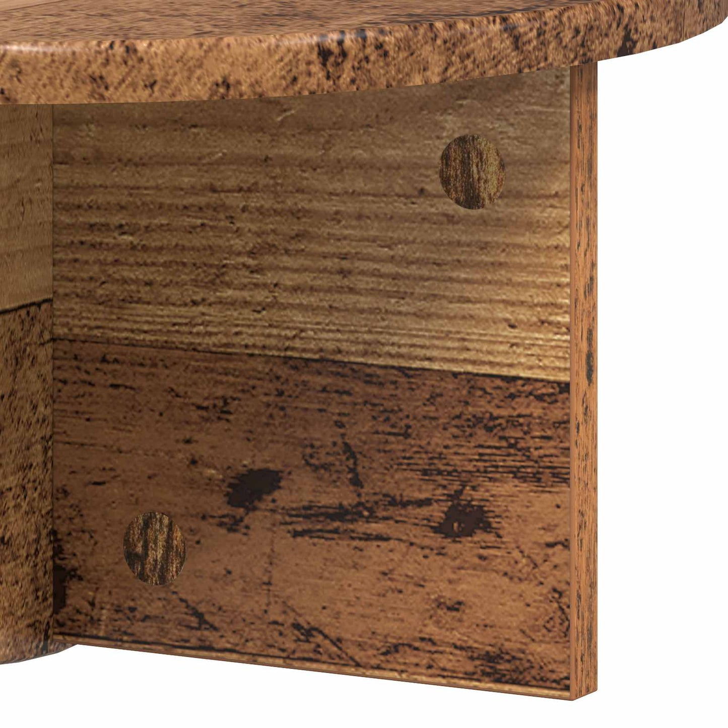 vidaXL Wall Shelf 2 pcs Old Wood 38 x 19 x 19 cm Engineered Wood