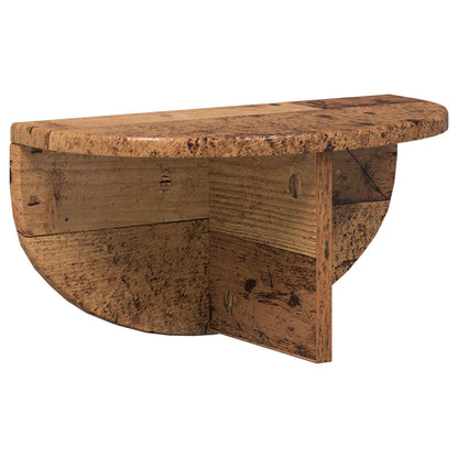 vidaXL Wall Shelf 2 pcs Old Wood 38 x 19 x 19 cm Engineered Wood