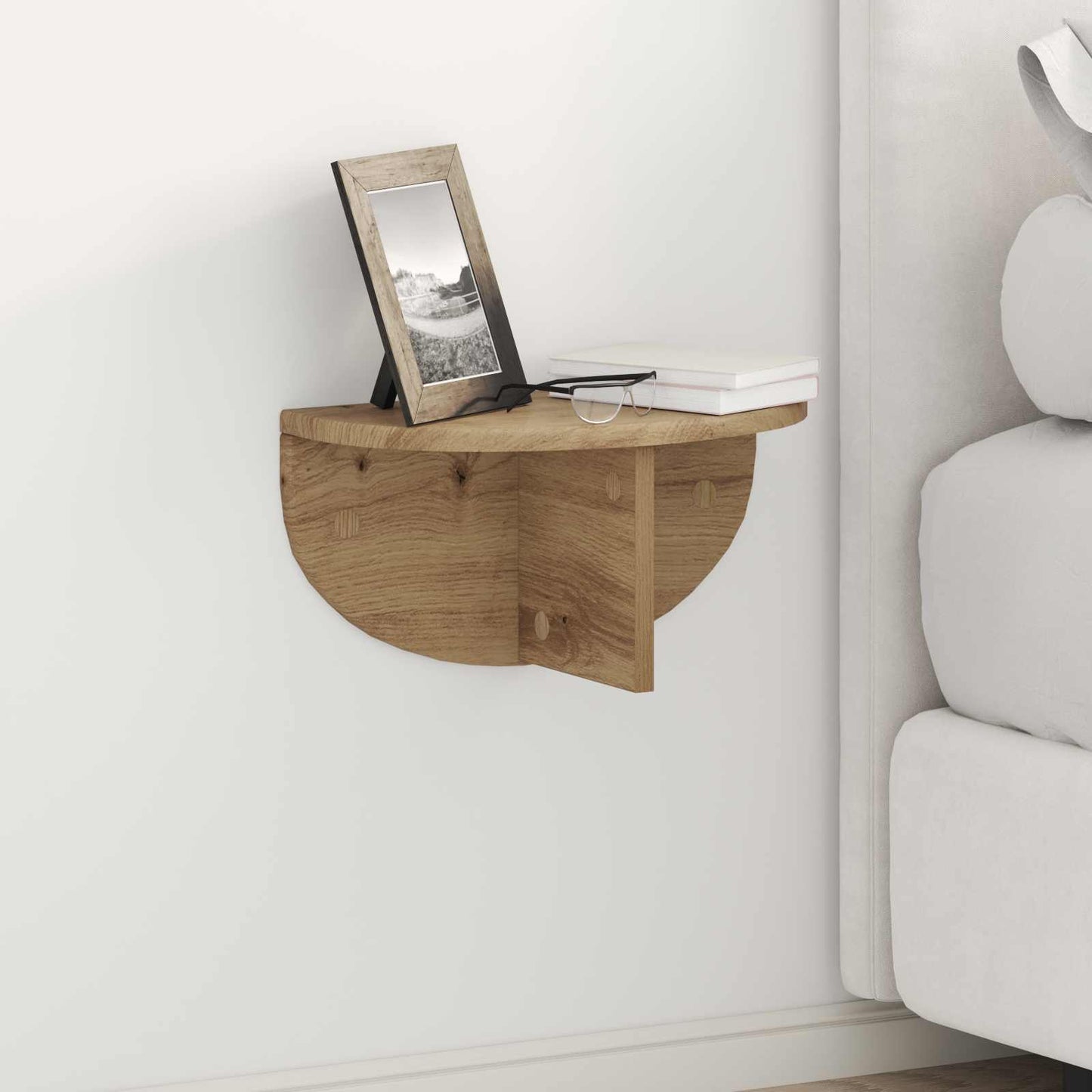 vidaXL Wall Shelf Wall-Mounted Artisan Oak 38 x 19 x 19 cm