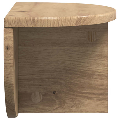 vidaXL Wall Shelf 2 pcs Artisan Oak 38 x 19 x 19 cm Engineered Wood