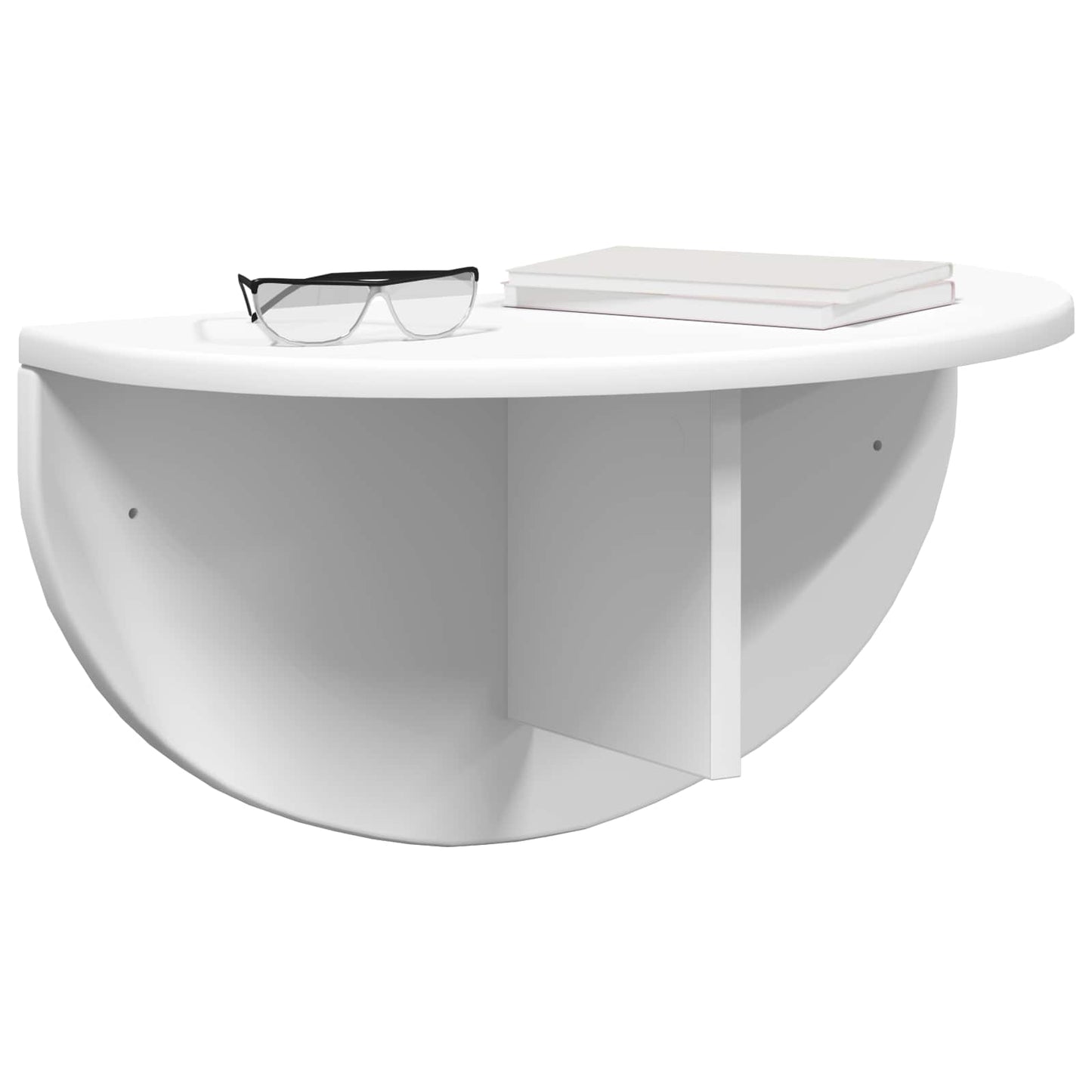 vidaXL Wall Shelf Wall-mounted White 48 x 24 x 24 cm Engineered Wood