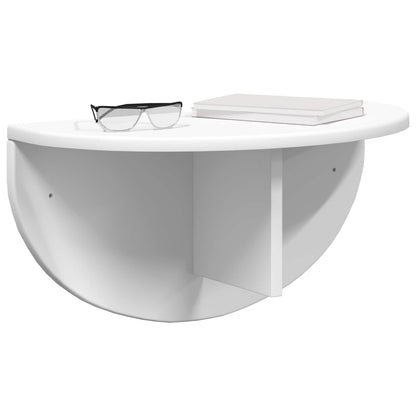 vidaXL Wall Shelf Wall-mounted White 48 x 24 x 24 cm Engineered Wood