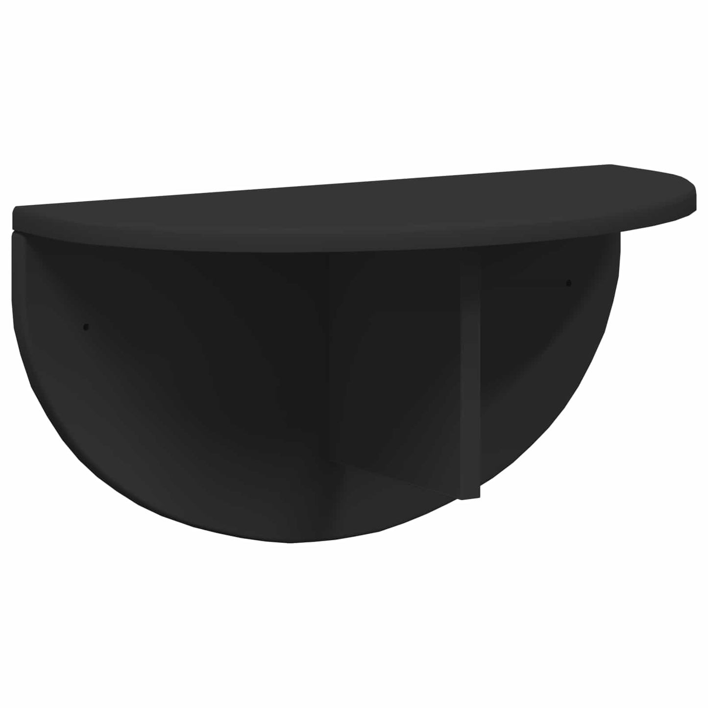 vidaXL Wall Shelf Wall-mounted Black 48 x 24 x 24 cm Engineered Wood