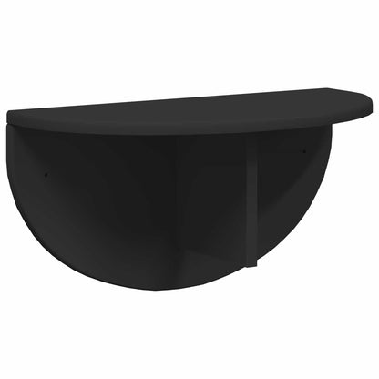 vidaXL Wall Shelf 2 pcs Black 48 x 24 x 24 cm Engineered Wood