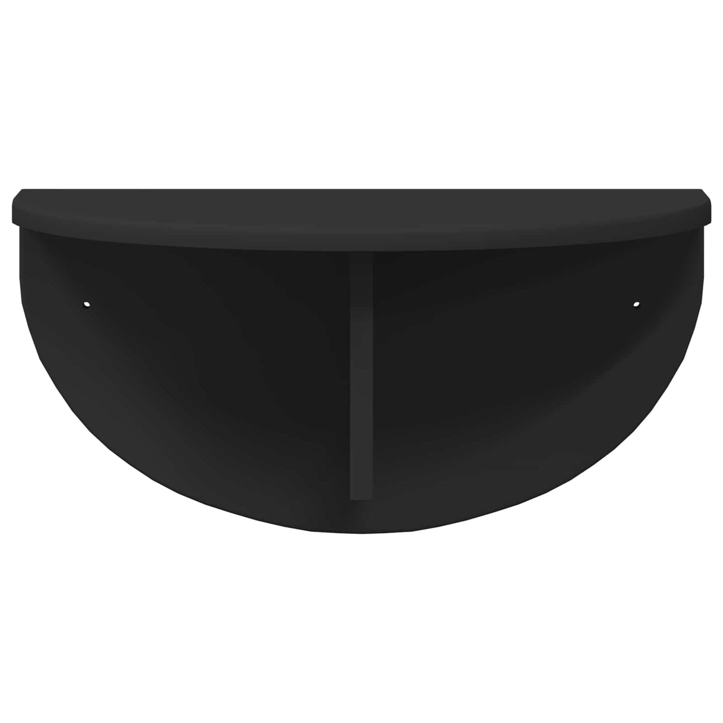 vidaXL Wall Shelf 2 pcs Black 48 x 24 x 24 cm Engineered Wood