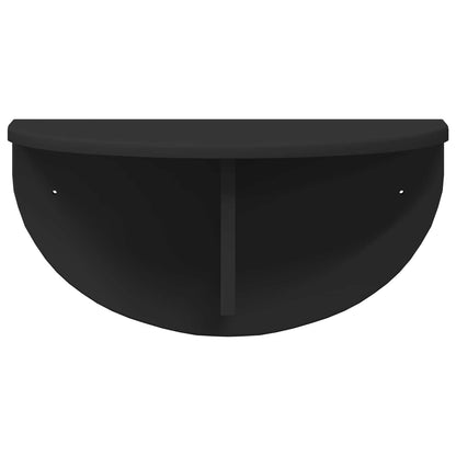 vidaXL Wall Shelf 2 pcs Black 48 x 24 x 24 cm Engineered Wood