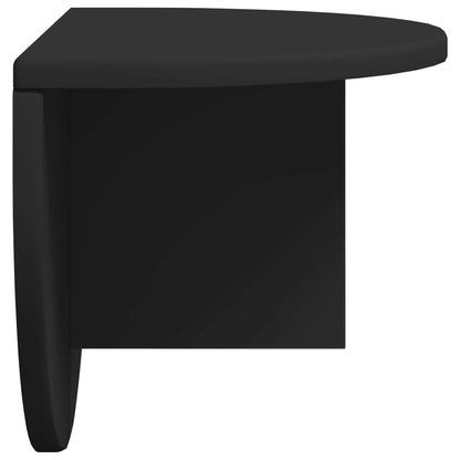 vidaXL Wall Shelf 2 pcs Black 48 x 24 x 24 cm Engineered Wood