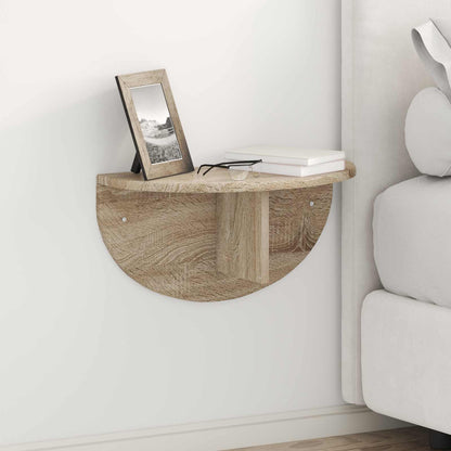vidaXL Wall Shelf 2 pcs Sonoma Oak 48 x 24 x 24 cm Engineered Wood