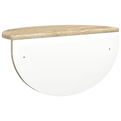 vidaXL Wall Shelf 2 pcs Sonoma Oak 48 x 24 x 24 cm Engineered Wood