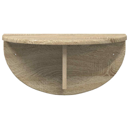 vidaXL Wall Shelf 2 pcs Sonoma Oak 48 x 24 x 24 cm Engineered Wood