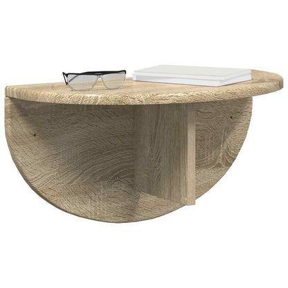 vidaXL Wall Shelf 2 pcs Sonoma Oak 48 x 24 x 24 cm Engineered Wood