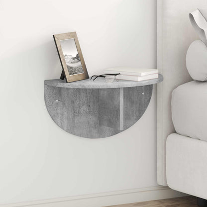 vidaXL Wall Shelf 2 pcs Concrete Grey 48 x 24 x 24 cm Engineered Wood