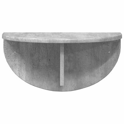 vidaXL Wall Shelf 2 pcs Concrete Grey 48 x 24 x 24 cm Engineered Wood