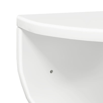 vidaXL Wall Shelf Wall-mounted 2 pcs High Gloss White 48 x 24 x 24 cm