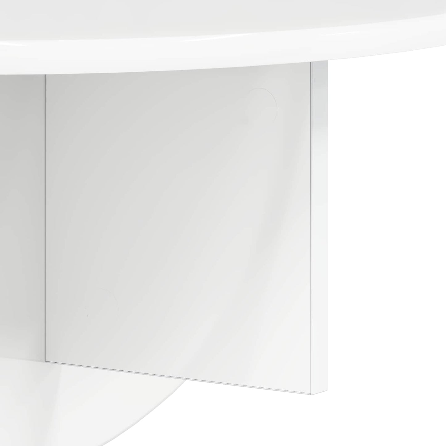 vidaXL Wall Shelf Wall-mounted 2 pcs High Gloss White 48 x 24 x 24 cm