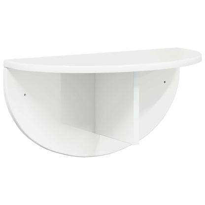 vidaXL Wall Shelf 2 pcs High Gloss White 48 x 24 x 24 cm