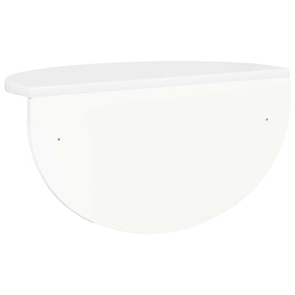 vidaXL Wall Shelf Wall-mounted 2 pcs High Gloss White 48 x 24 x 24 cm