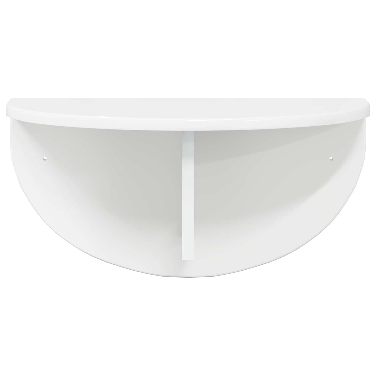 vidaXL Wall Shelf Wall-mounted 2 pcs High Gloss White 48 x 24 x 24 cm