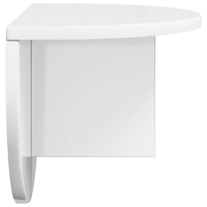 vidaXL Wall Shelf 2 pcs High Gloss White 48 x 24 x 24 cm