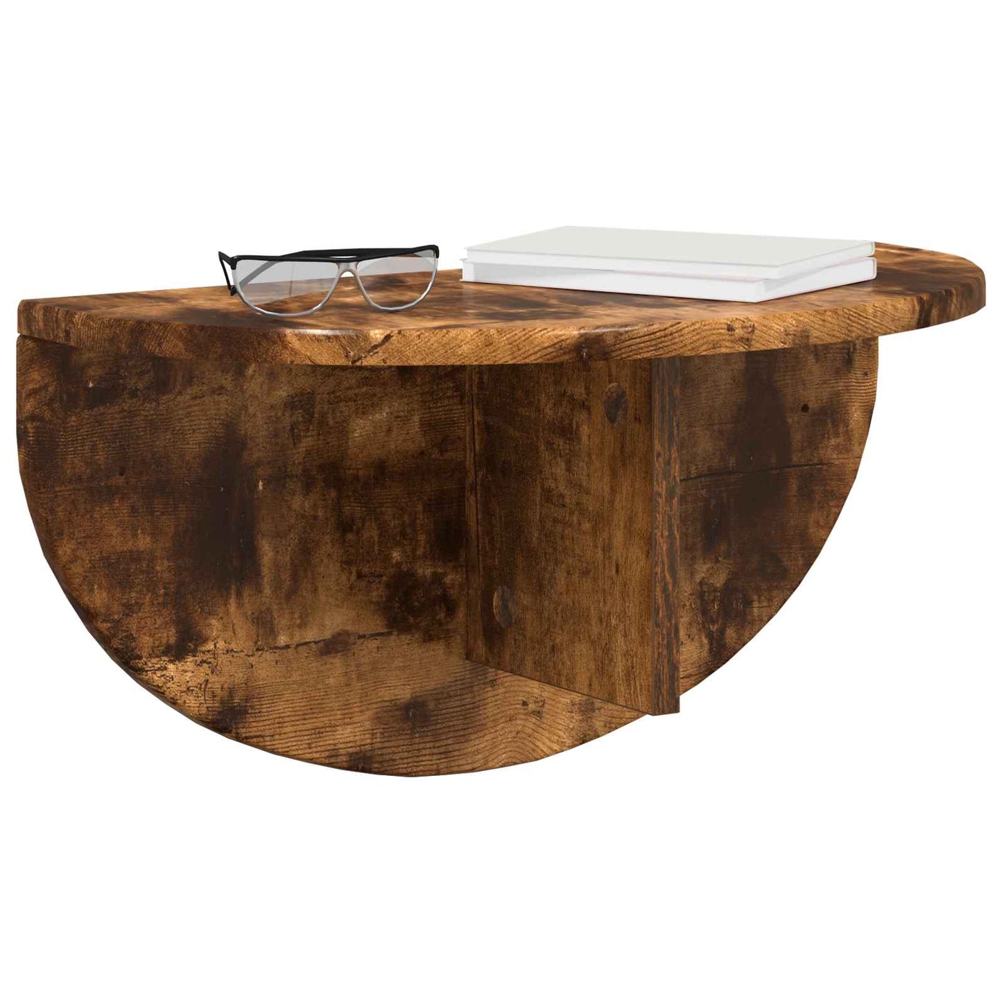 vidaXL Wall Shelf 2 pcs Smoked Oak 48 x 24 x 24 cm Engineered Wood