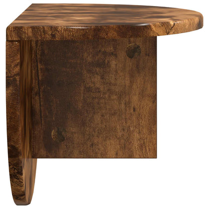 vidaXL Wall Shelf 2 pcs Smoked Oak 48 x 24 x 24 cm Engineered Wood
