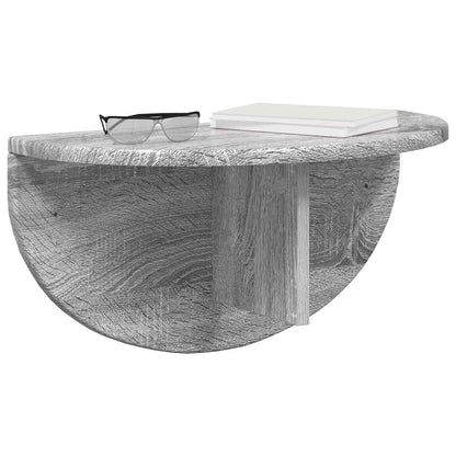 vidaXL Wall Shelf Grey Sonoma 48 x 24 x 24 cm Engineered Wood