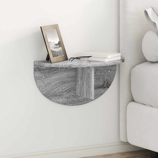 vidaXL Wall Shelf 2 pcs Grey Sonoma 48 x 24 x 24 cm Engineered Wood