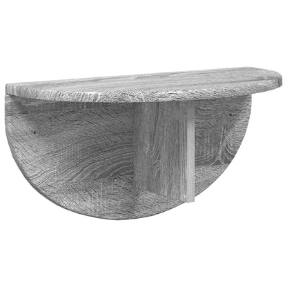 vidaXL Wall Shelf 2 pcs Grey Sonoma 48 x 24 x 24 cm Engineered Wood