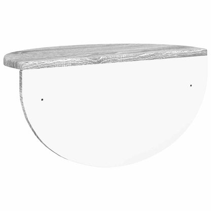 vidaXL Wall Shelf 2 pcs Grey Sonoma 48 x 24 x 24 cm Engineered Wood