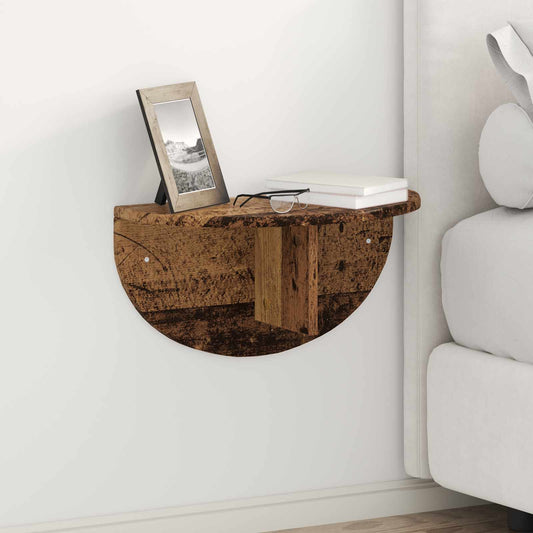 vidaXL Wall Shelf 2 pcs Old Wood 48 x 24 x 24 cm Engineered Wood