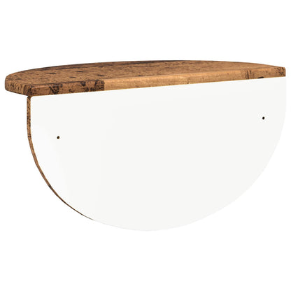 vidaXL Wall Shelf 2 pcs Old Wood 48 x 24 x 24 cm Engineered Wood