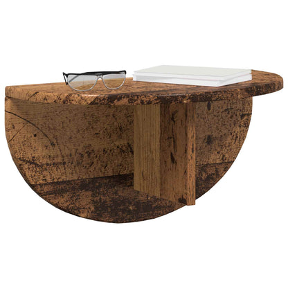 vidaXL Wall Shelf 2 pcs Old Wood 48 x 24 x 24 cm Engineered Wood