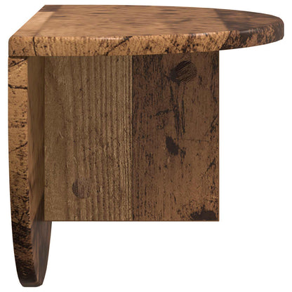 vidaXL Wall Shelf 2 pcs Old Wood 48 x 24 x 24 cm Engineered Wood