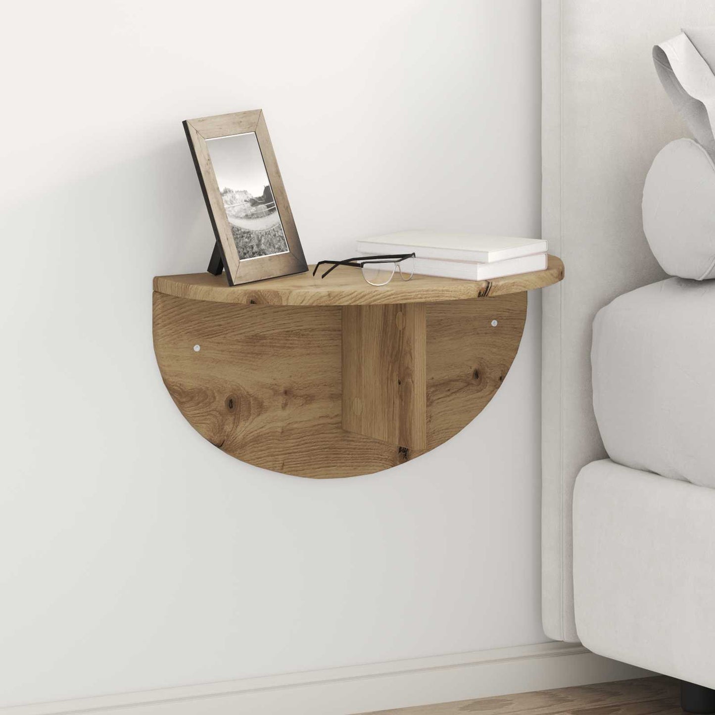 vidaXL Wall Shelf 2 pcs Artisan Oak 48 x 24 x 24 cm Engineered Wood