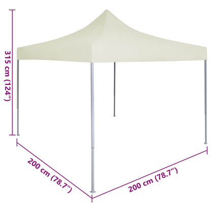 vidaXL Party Tent Folding Cream 200 x 200 x 315 cm Oxford Fabric
