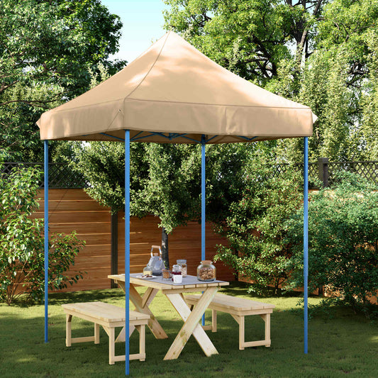 vidaXL Party Tent Folding Beige 200 x 200 x 306 cm Oxford Fabric