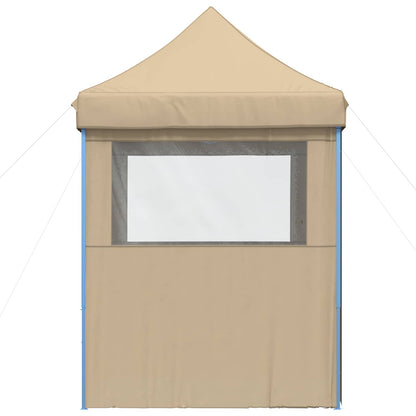 vidaXL Party Tent Folding Beige 200 x 200 x 306 cm Oxford Fabric