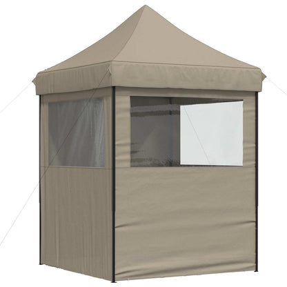 vidaXL Party Tent Folding Taupe 200 x 200 x 306 cm Oxford Fabric