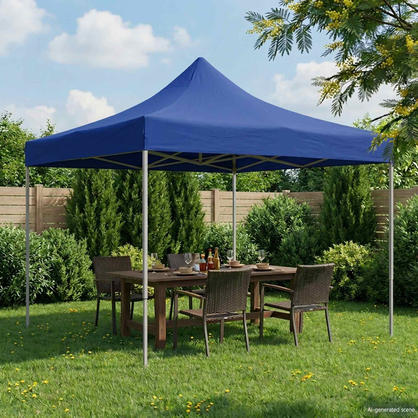vidaXL Party Tent Folding Blue 291 x 291 x 315 cm Oxford Fabric
