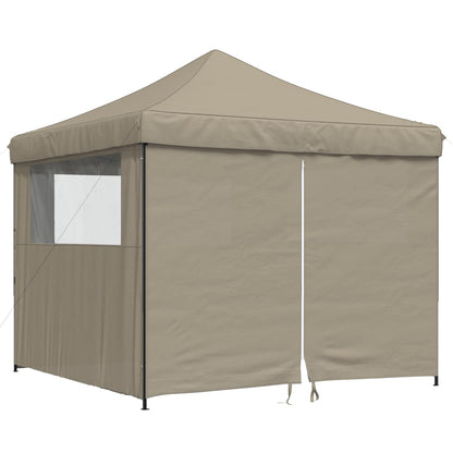 vidaXL Party Tent Folding Taupe 292 x 292 x 315 cm Oxford Fabric